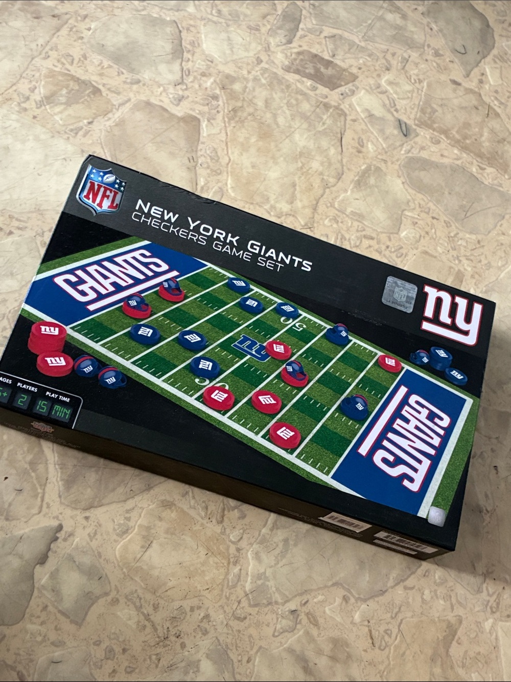 NFL New York Giants Checkers Game Set - Blue, Red & Green